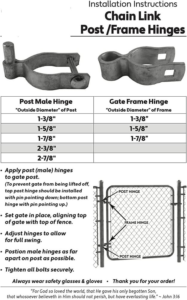 Reliable Galvanized Chain Link Gate Post Hinges - Smooth Operation Design