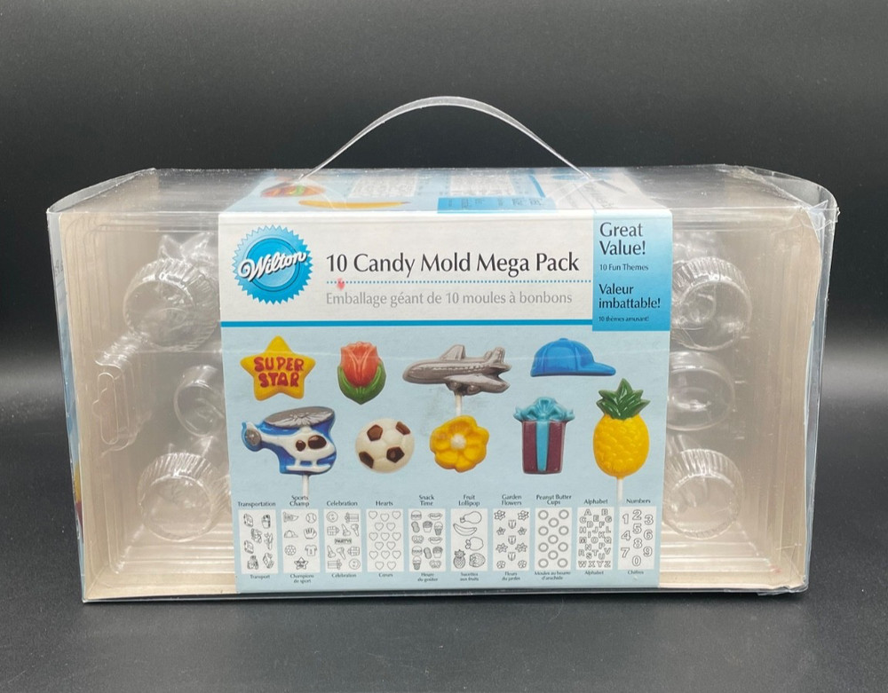 Wilton 10 Candy Mold Mega Pack - 10 Fun Themes