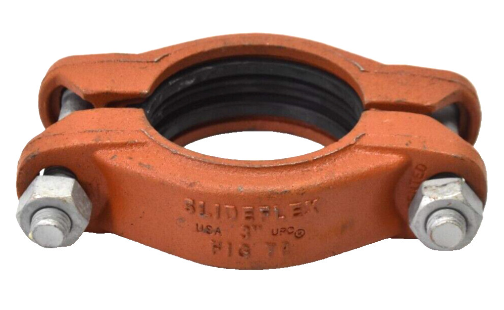 SlideFLEX Flexible Coupling Fig 70 3" Dia Red Hardware Metal Tool Grooved