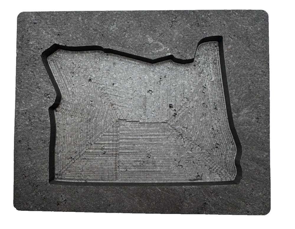Graphite Ingot Mold For Casting 16 oz Gold Reverse Oregon