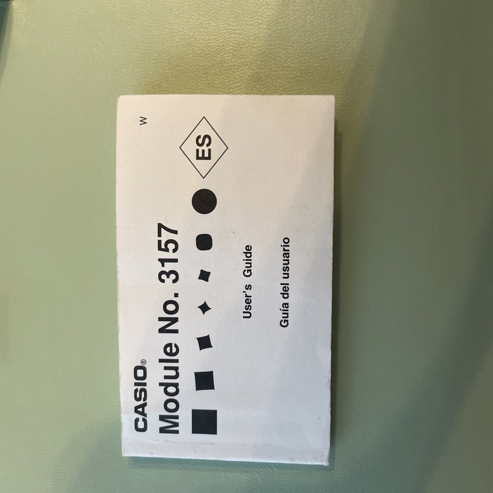 Casio Model No. 3157 Instruction Manual