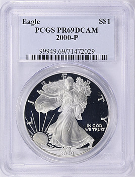 2000 - P - PCGS - PR69DCAM - $1 Silver Eagle[B-9]