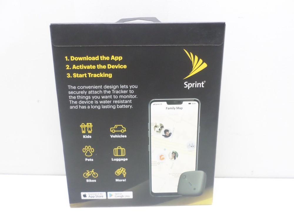 Sprint Tracker + Safe & Found Tracking Device CP311ATRBLK - NEW SEALED