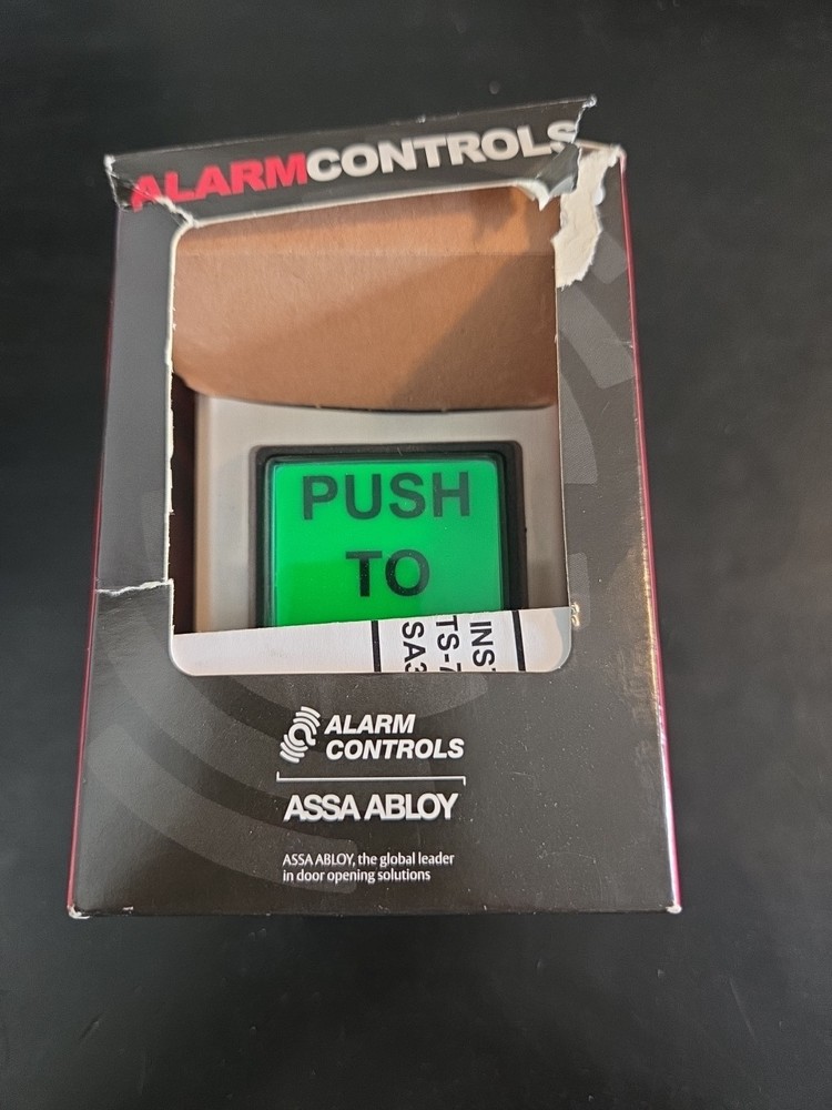 Alarm Controls TS-7 Request to Exit Station Button Green Assa Abloy New