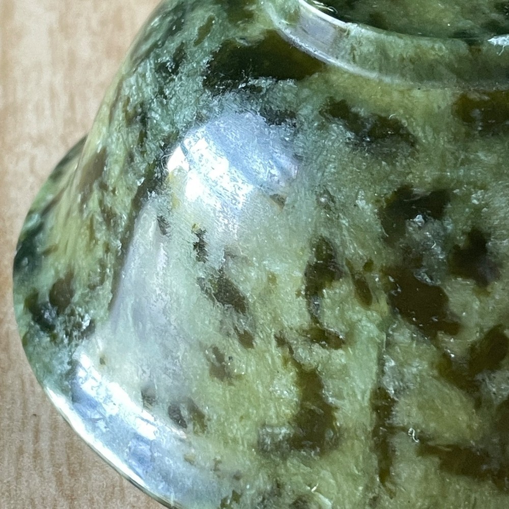 CHINESE Spinach Jade Bowl - 4” diameter