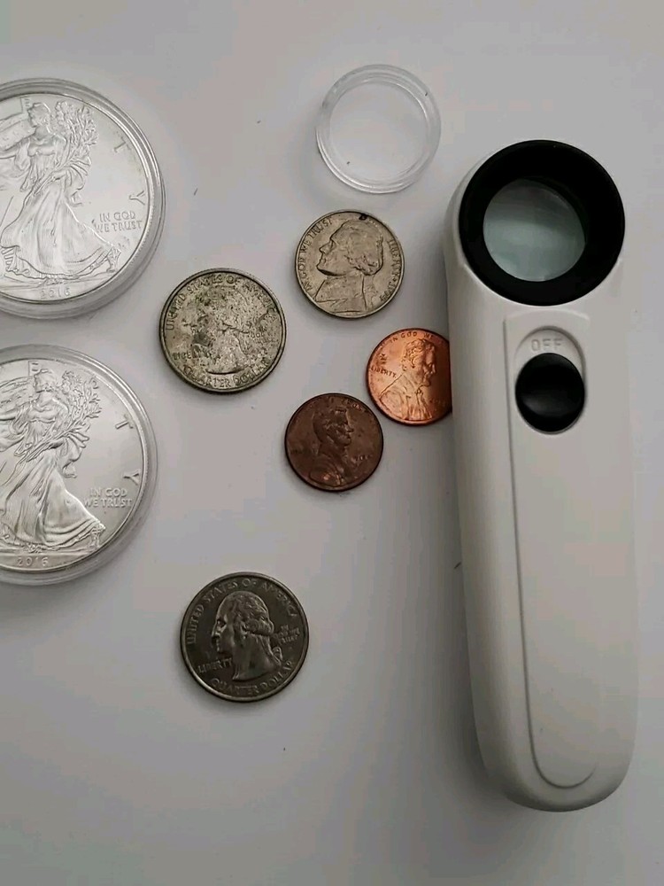 See Errors on Coins Perfectly Best 40X Magnifiers w/ LED Light Discover Errors