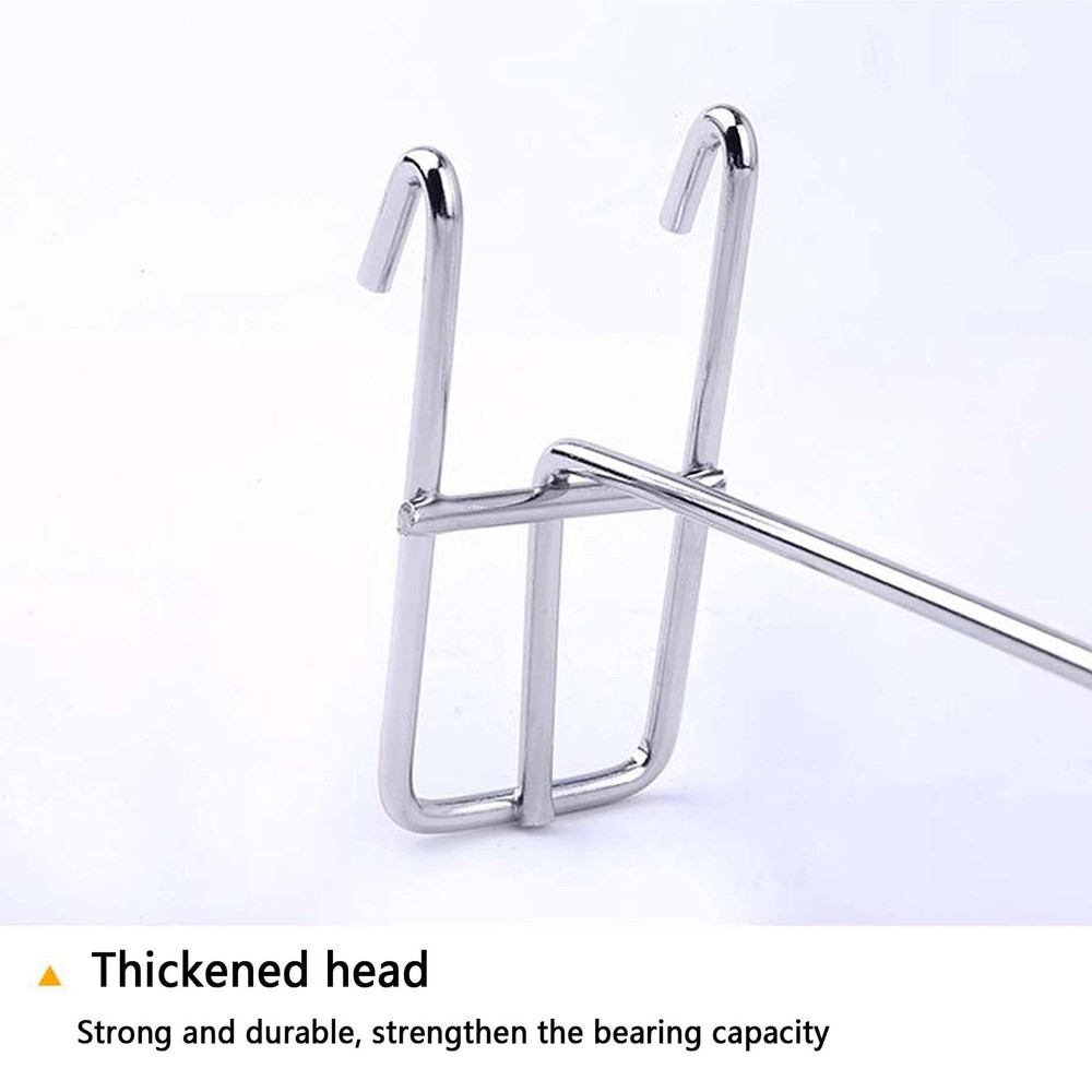 15-Set Pegboard Hooks Display Hook Wall Bracket Grid Wall Pegs 25mm Hook