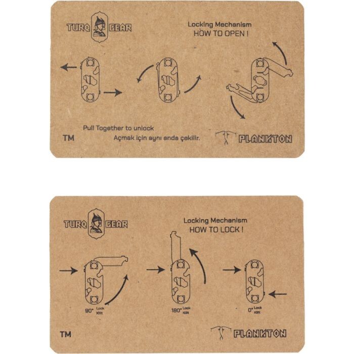 Turq Gear Plankton Multi-Tool About 13 Integrated Tools 4 Tools Lock Into One