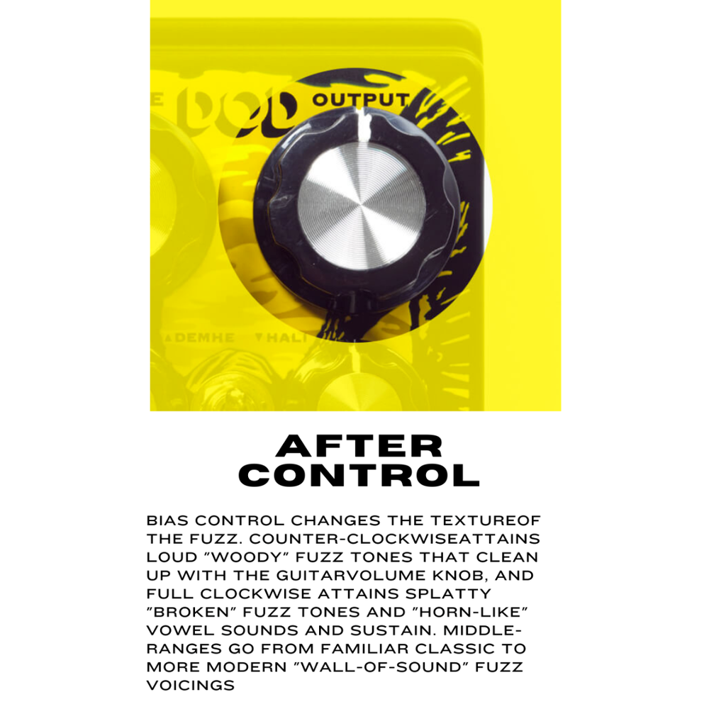 DigiTech DOD Carcosa Analog Fuzz Guitar Effects Pedal W/ Two Patch Cables