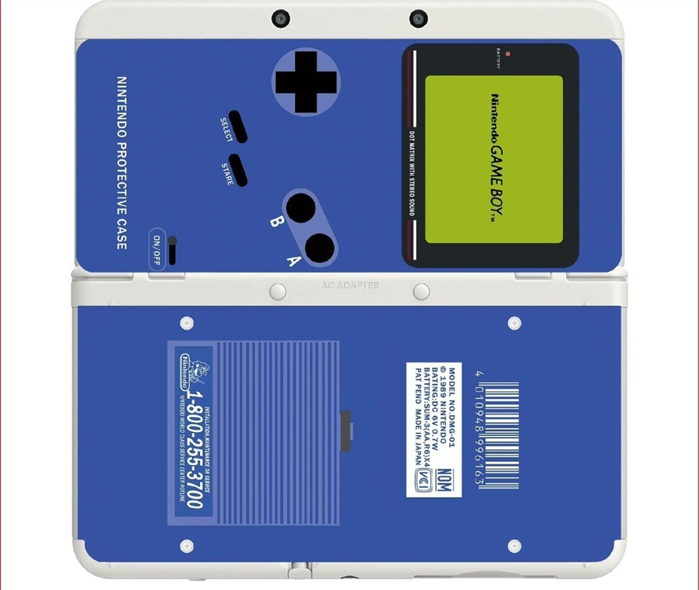 Game Boy Themed Nintendo Protective Case for New 3DS Console Replacement Shell