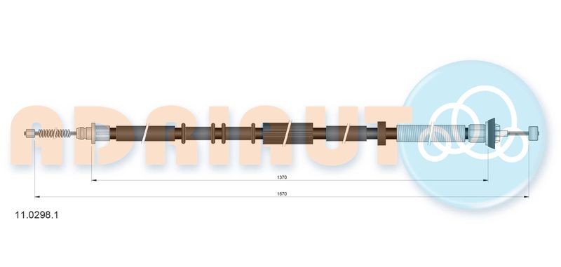 Cable Pull, parking brake ADRIAUTO 11.0298.1