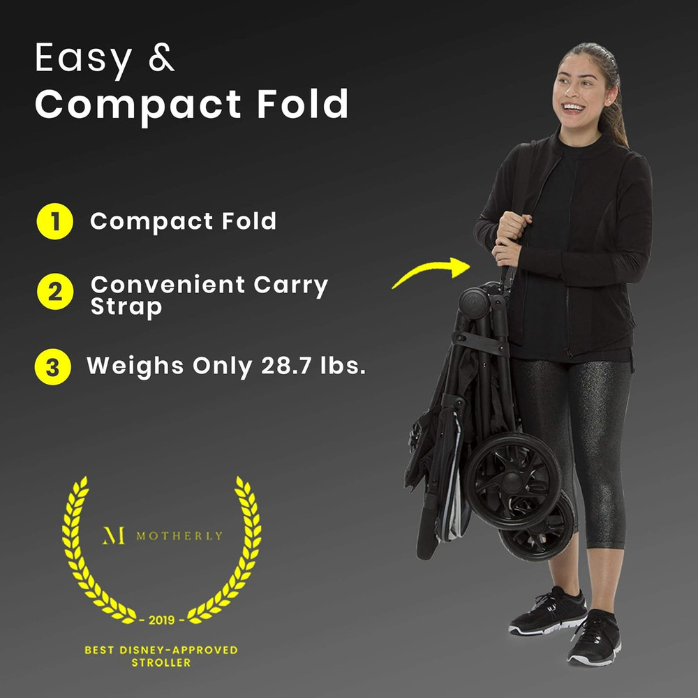Jeep Destination Ultralight Side X Side Double Stroller, Midnight