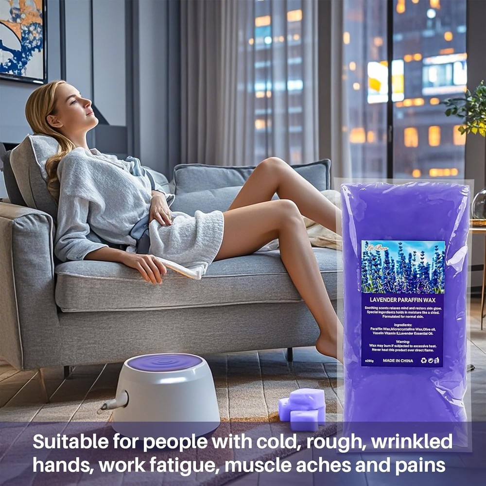 2 Pack Paraffin Wax Refills - Lavender Scented Blocks For Hand...