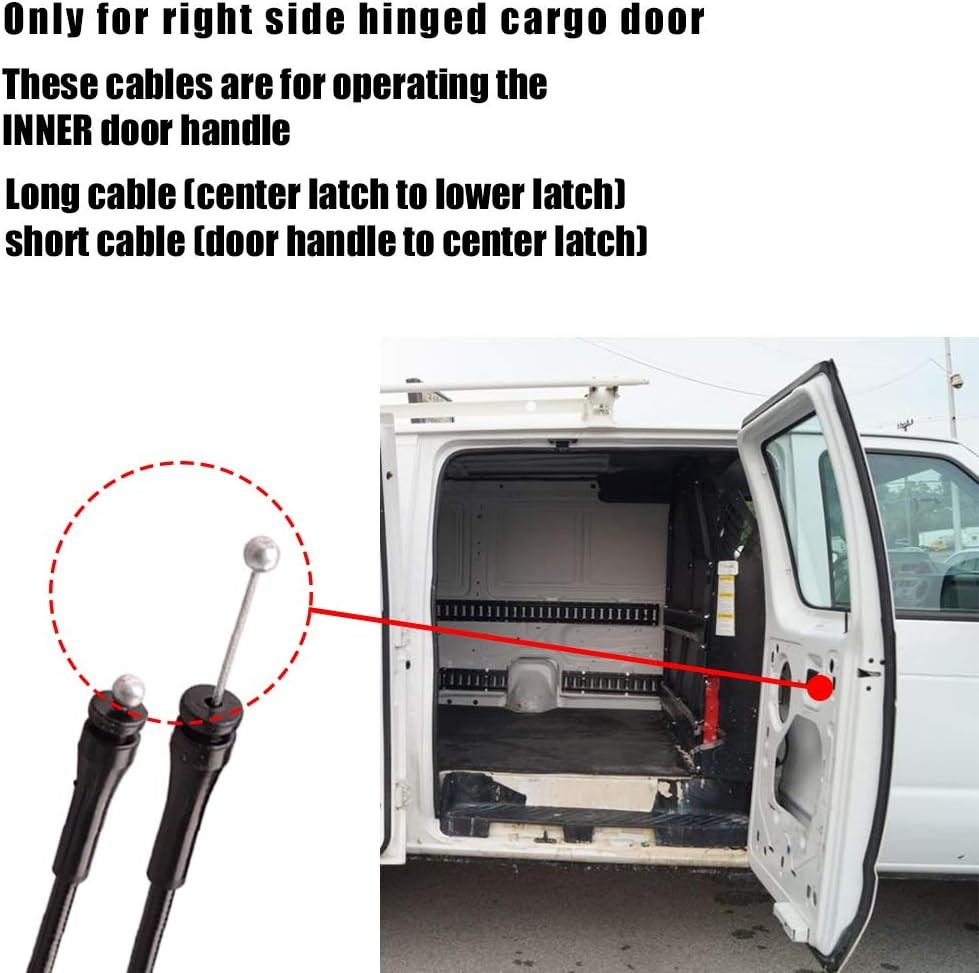 Side Door latch release cable compatible for Ford E150 E250 E350 E450 E550 van S