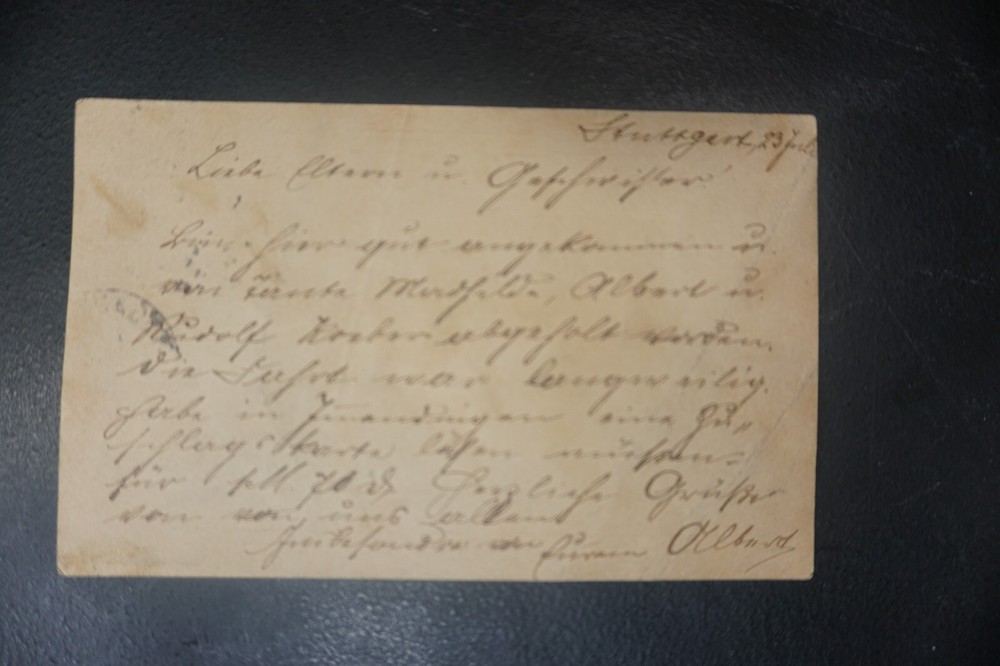 Germany 1884 postal card to Basel Switzerland