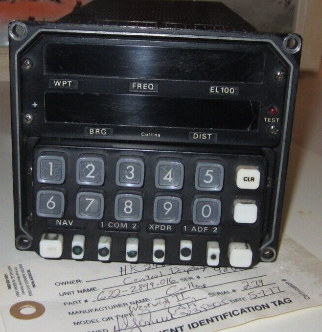 COLLINS CONTROL DISPLAY PROCESSOR UNIT P/N 622-2899-016 USED AR COND WESTWIND
