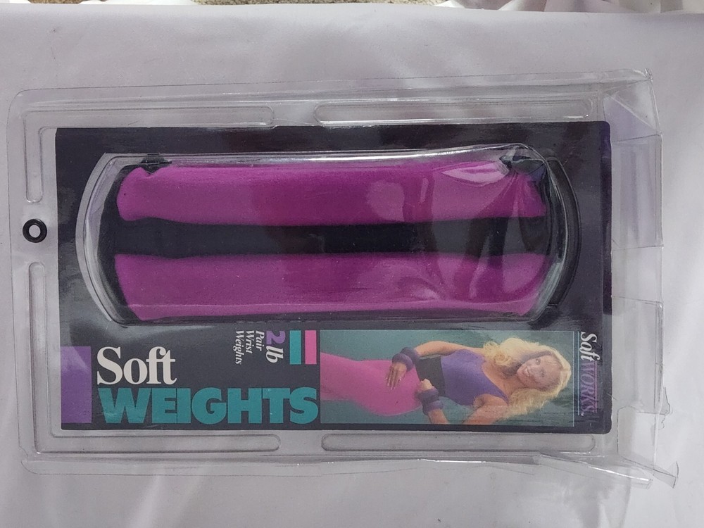 Vtg SoftWORKS-Soft Weights-2 lb Pair Wrist Weights Exercise Workout