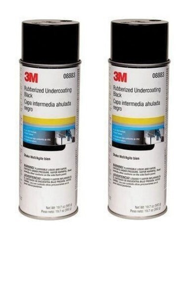 3M 08883 Rubberized Undercoating, Black, 19.7 oz. Aerosol (2 Pack)