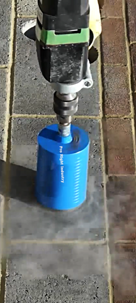 pool rail installing core bit 3'' diameter