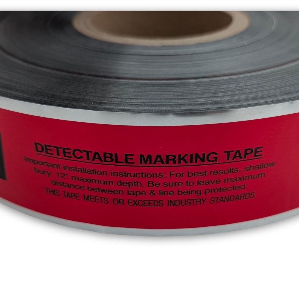 ACE Supply Buried Electrical Line Caution Tape - Detectable Single Roll, Red