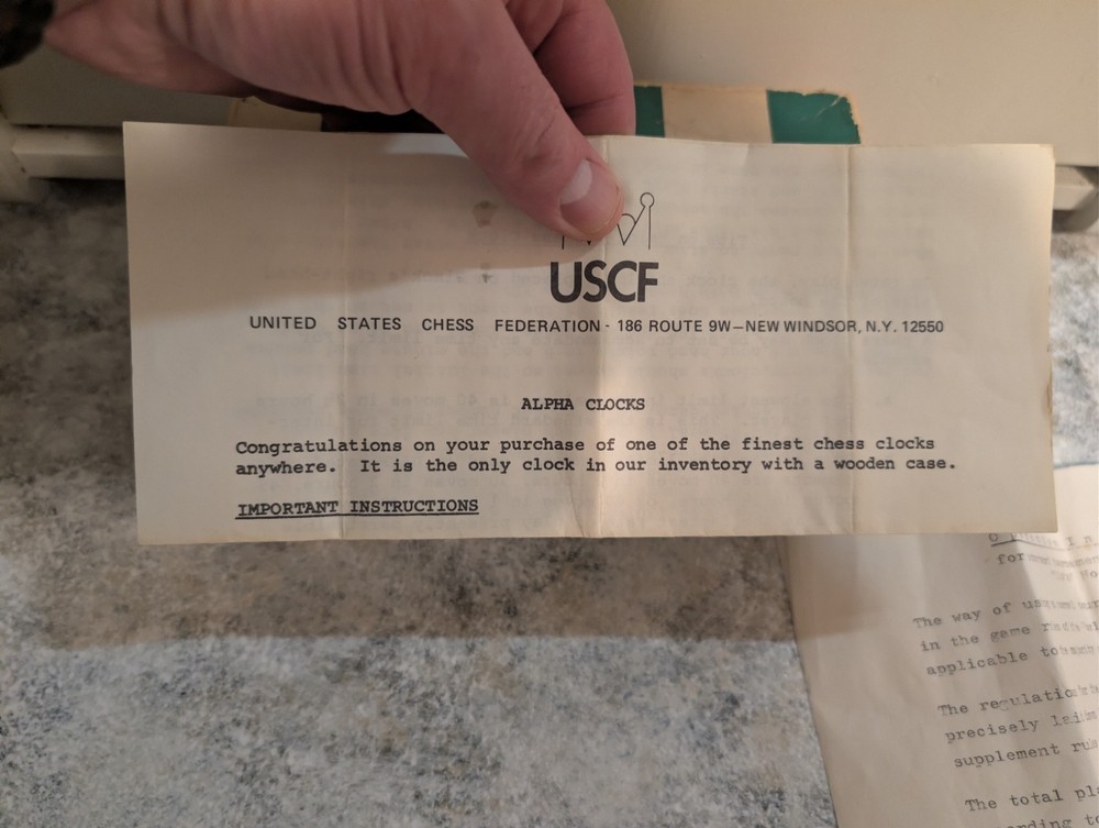 Vintage Alpha German Chess Clock Timer Model # 525