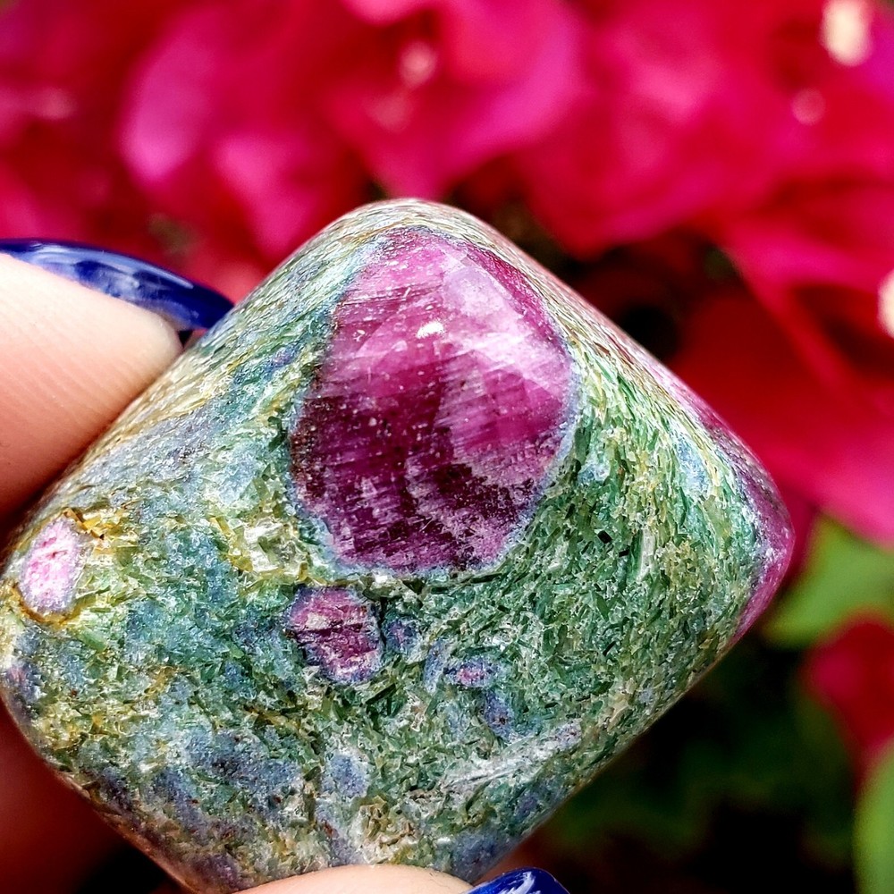 Ruby Kyanite / Ruby Fuchsite combo Tumbled Natural Crystal Gemstone - 1pc #2