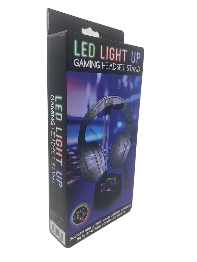 LED Light Up Gaming Headset Stand Multi Color LED