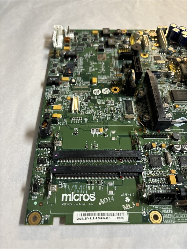 Micros Rev G Main System Board Intel N450 ABRF49 POS Workstation 5A @MB86
