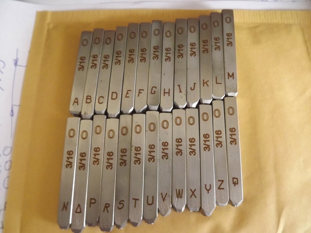 Harley VIN letters 3/16 not set