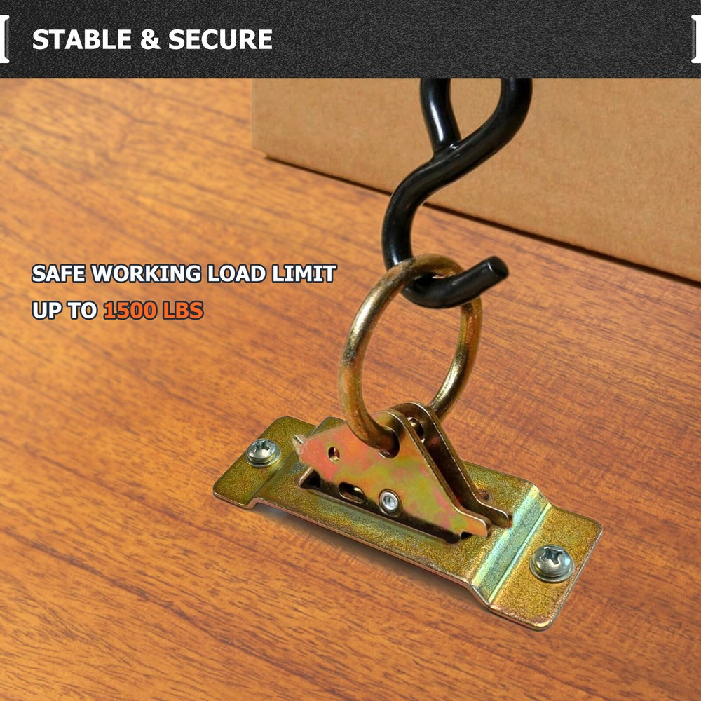 10 Pack E-Track Single Slot Portable Tie Down Anchors E Track Rail with Screws