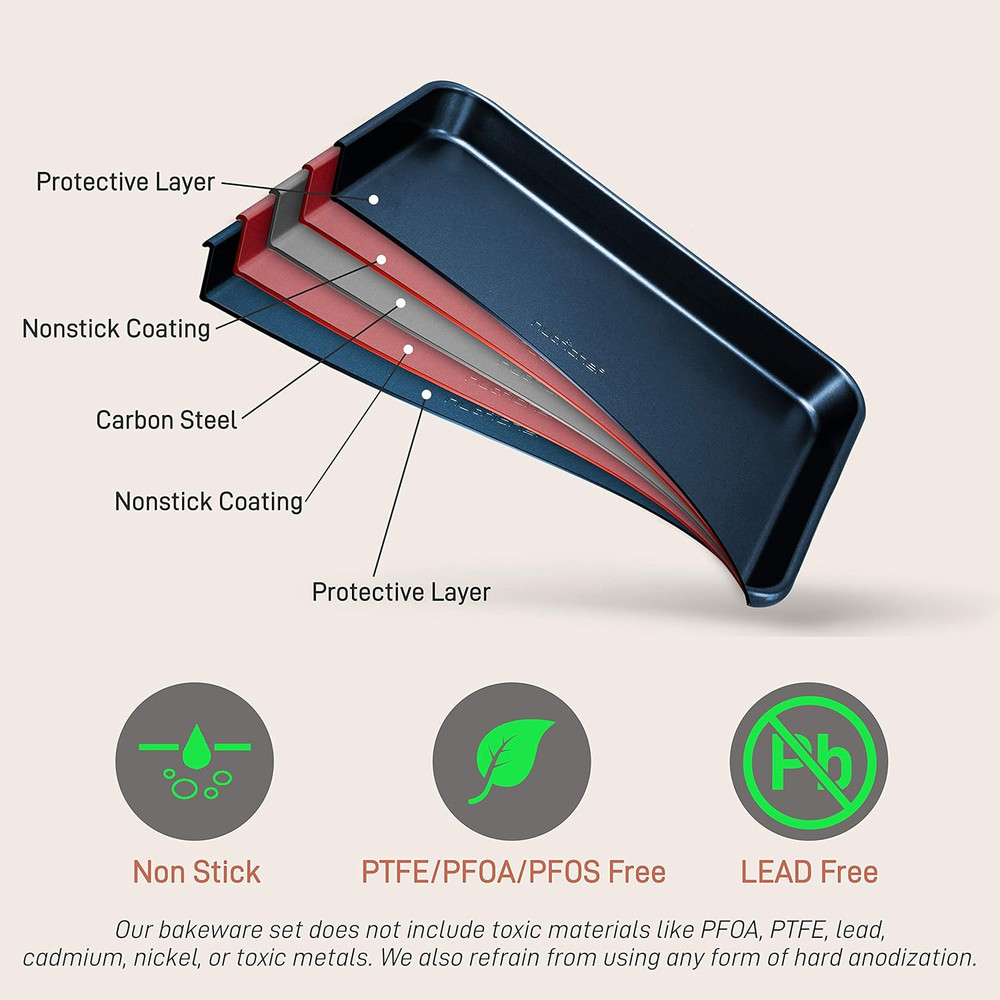 11 Piece Nonstick Ceramic Cookware Set with Cookie Sheets