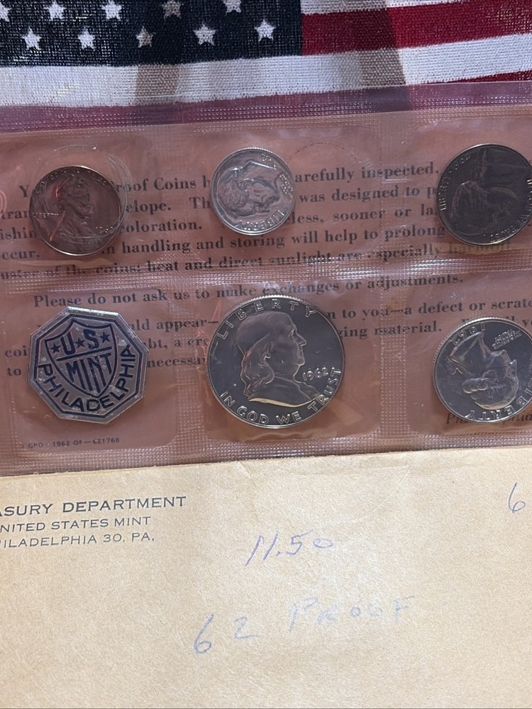 1962 US Mint 90% Silver Proof Set