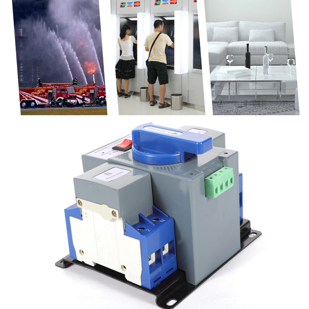 2P 63A ATS Dual Power Automatic Transfer Switch fits Generator Changeover Switch