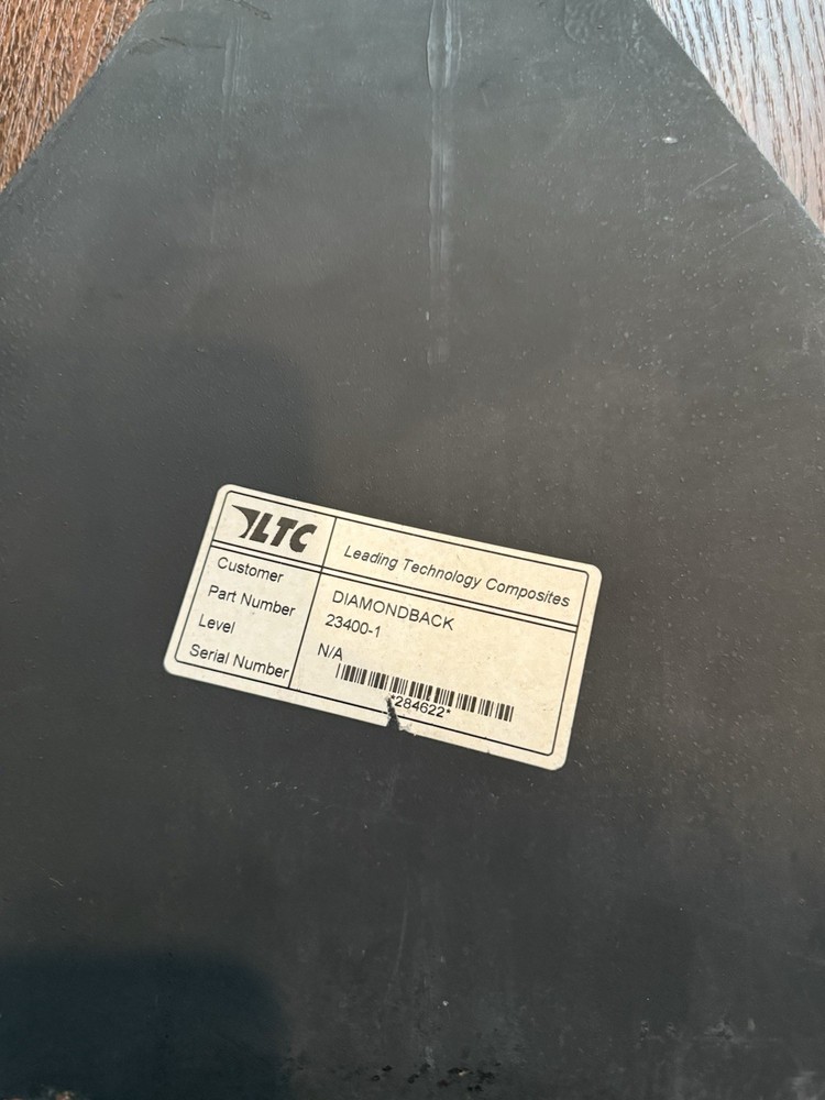 LTC Diamondback Body armor Plate Rare Single Size Medium