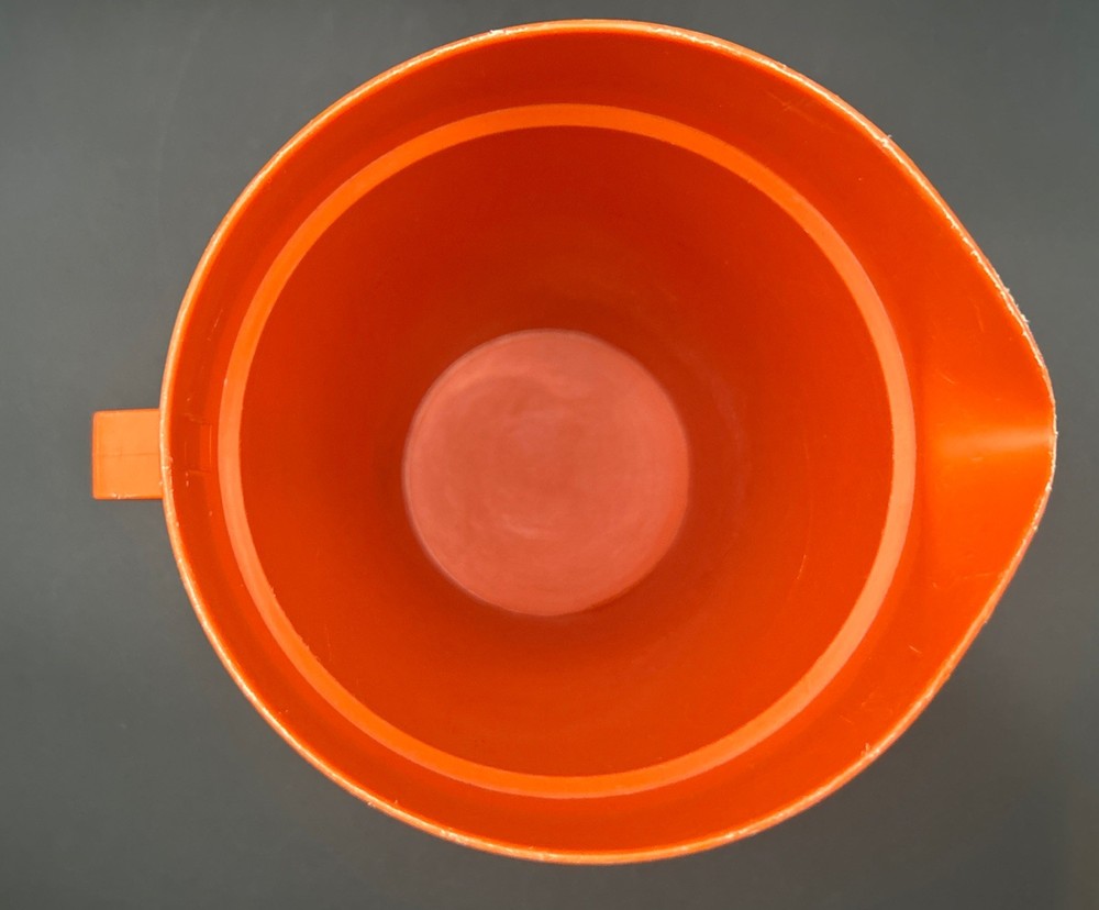 Tupperware Orange 2 Quart Pitcher & Slim Tall Liquid Container W/ Pour Spout