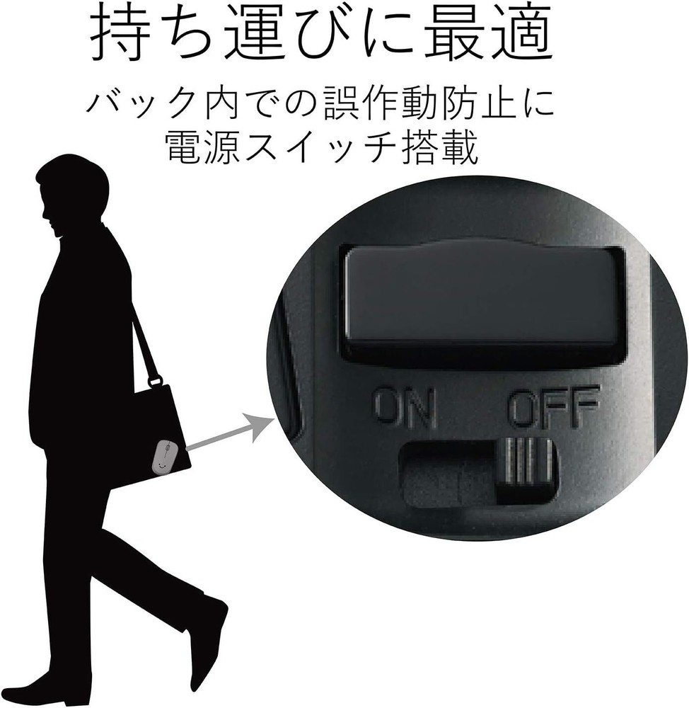 ELECOM Mouse Wireless (Receiver Included) M Size 3 Buttons IR Sensor Power