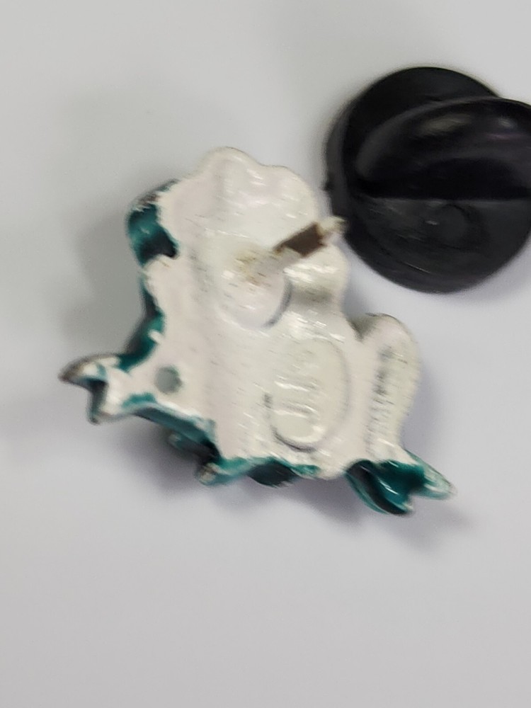 J Jonette Tiny Painted Frog Lapel Pin Very Small SOME CHIPPED PAINT