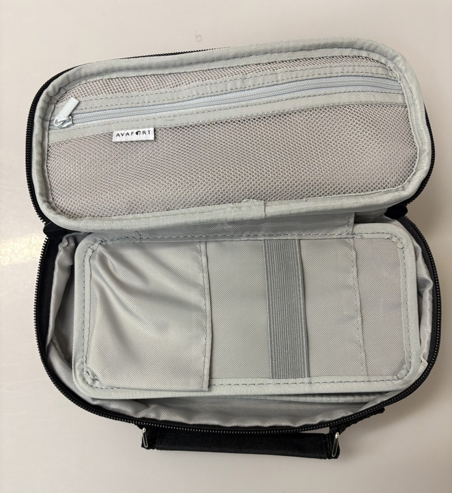 Black Soft-Sided Travel Organizer Case 10x5x2.5”