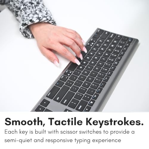 Wired Keyboard for Mac (Upgraded Dual USB A + C Plug) - USB C Space Gray