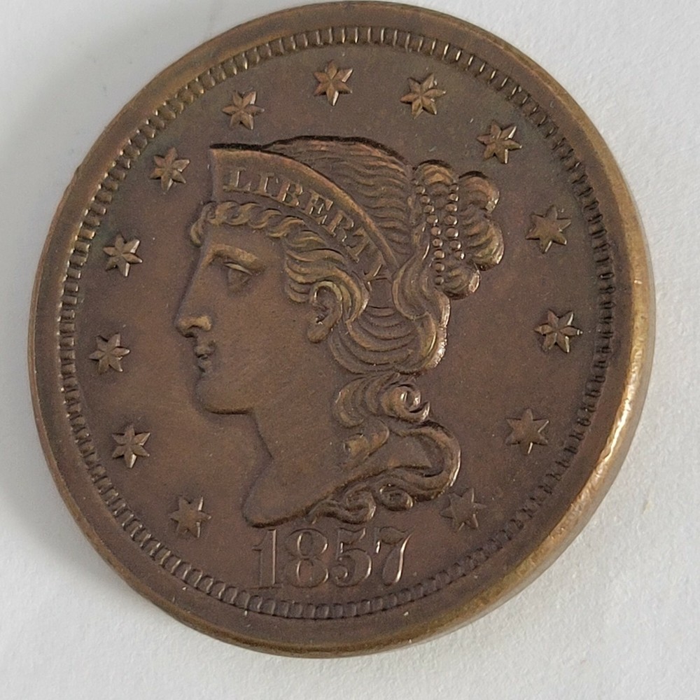 1857 large cent Large Date