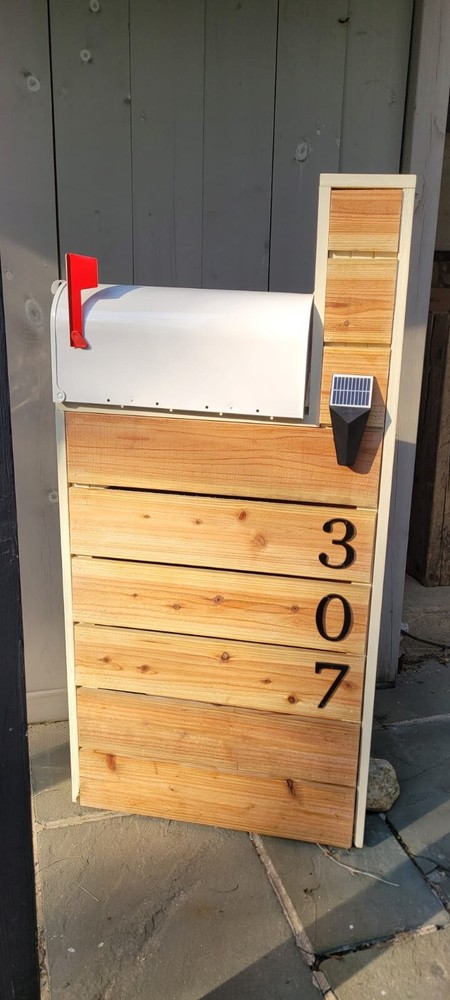 Rustic Cedar Mailbox Post, Handcrafted FREE SHIPPING