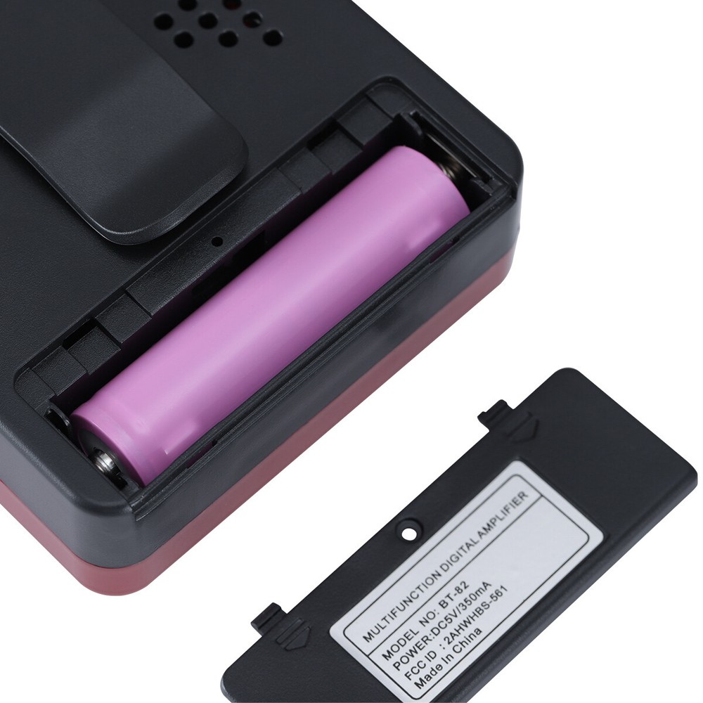 Portable Bluetooth PA System Headset Microphone Rechargeable USB Micro SD FM Red