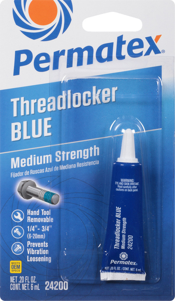 PERMATEX Medium Strength Threadlocker Blue 6 Ml 24200