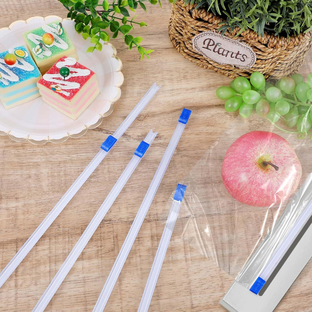 Plastic Wrap Cutter Slide Cutter 4 Pcs Self-Adhesive Replacement Quick Two Way P