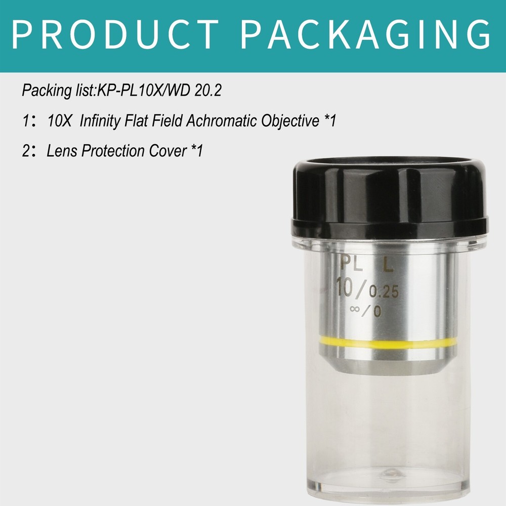 KOPPACE 10X Infinity Flat Field Achromatic Metallographic Objective , 20.2mm IF