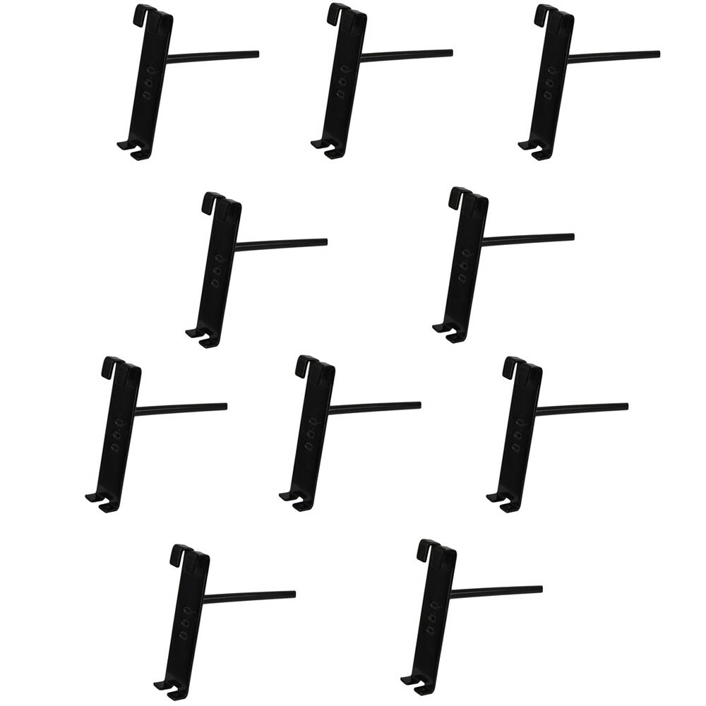 10 PC BLACK 4" Long Gridwall Hooks Grid Panel Display Wire Metal Hanger Retail