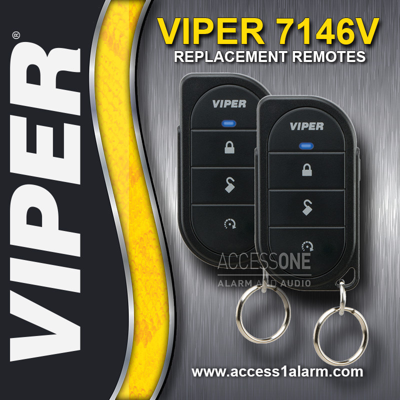 Pair (2) Of Viper 7146V 4-Button Replacement Remote Controls 7145V Replacement