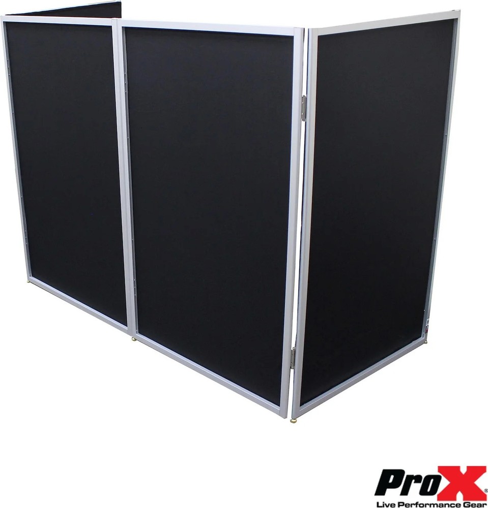 5 Panel Silver Frame DJ Facade with Stainless Quick Release 180 Deg Hinges