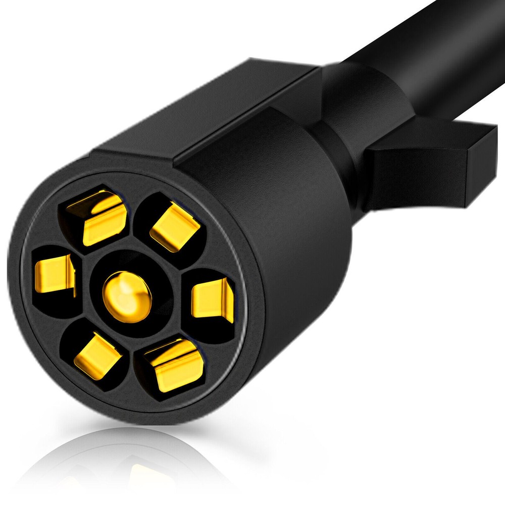 MICTUNING 8ft Trailer Cord 7 Way Plug Inline Junction Box 7-Pole Wiring Harness