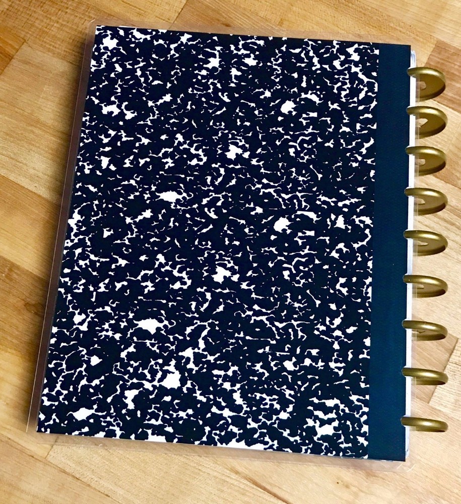 Composition Book Front & Back Cover Set 4 use with Classic HAPPY Planner-